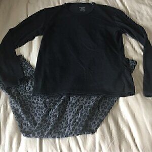 Girls size medium black long sleeved top size large 10/12 Old Navy leggings